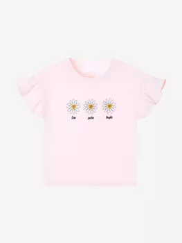 Футболка для девочек с принтом TOTTI KIDS, Розовый