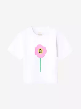 Футболка для девочек с принтом TOTTI KIDS, Белый
