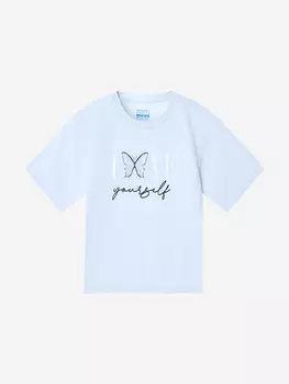 Футболка для девочек с принтом TOTTI KIDS, Голубой