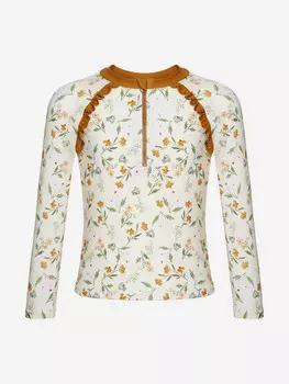 Футболка для девочки с длинным руковом для плавания TOTTI KIDS, Бежевый