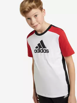 Футболка для мальчиков adidas Badge Of Sport, Белый, размер 128
