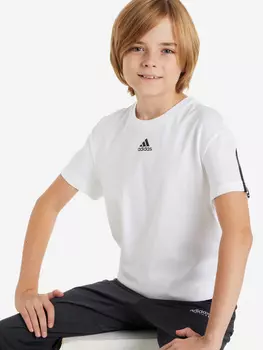 Футболка для мальчиков adidas Must Haves 3-Stripes, Белый, размер 140