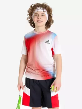 Футболка для мальчиков adidas Q1 Printed Tennis, Белый