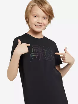 Футболка для мальчиков FILA, Черный, размер 176