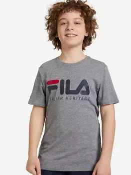 Футболка для мальчиков FILA, Серый, размер 152