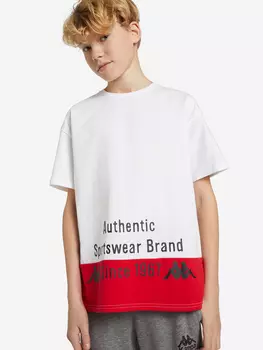 Футболка для мальчиков Kappa, Белый, размер 140