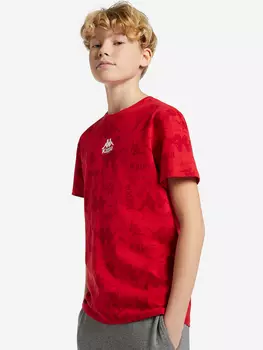 Футболка для мальчиков Kappa, Красный, размер 176