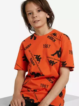 Футболка для мальчиков Kappa, Оранжевый, размер 152