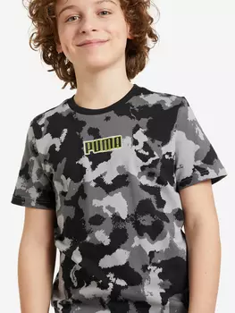 Футболка для мальчиков PUMA Alpha Aop, Черный