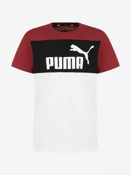Футболка для мальчиков PUMA ESS+ Colorblock, Белый, размер 117-128