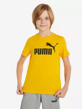 Футболка для мальчиков PUMA Ess Logo, Оранжевый, размер 153-164