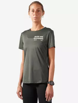 Футболка для женщин Doxa Run Tara Tee Miles Map, Зеленый