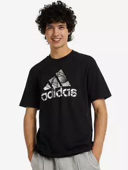 Футболка мужская adidas, Черный, размер 44-46