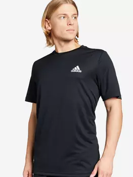 Футболка мужская adidas D2M Plain, Черный, размер 44-46