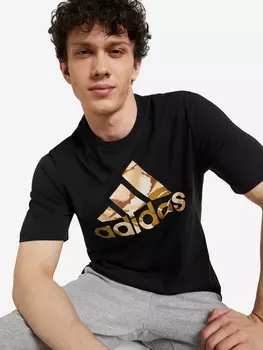 Футболка мужская adidas Essentials Camouflage Print, Черный