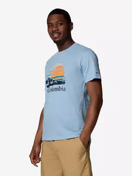 Футболка мужская Columbia Path Lake Graphic Tee II, Голубой