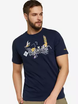 Футболка мужская Columbia Path Lake Graphic Tee II, Синий