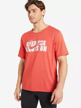 Футболка мужская Nike Dri-FIT Miler Wild Run, Красный, размер 44-46