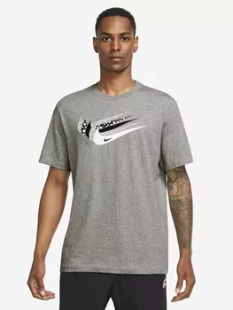 Футболка мужская Nike Sportswear Swoosh, Серый, размер 52-54