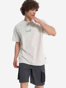 Футболка мужская оверсайз Quiksilver Mercury Chrome Lightning, Белый