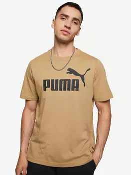 Футболка мужская PUMA Ess Logo, Коричневый
