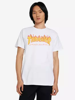 Футболка мужская Thrasher Flame Logo, Белый