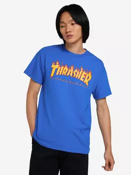 Футболка мужская Thrasher Flame Logo, Синий