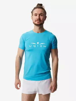 Футболка мужская UGLOW, голубой белый, Голубой