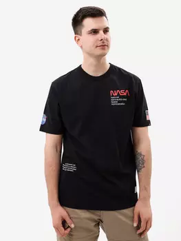 Футболка NASA Worm Logo Alpha Industries, Черный