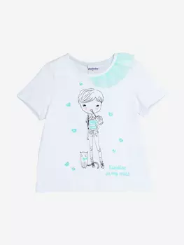 Футболка Playtoday для девочки, Белый