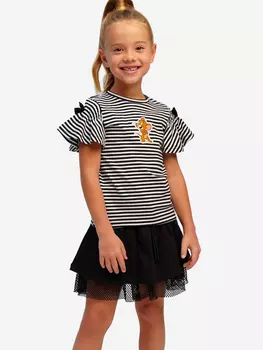 Футболка Playtoday для девочки, Черный