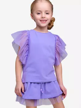 Футболка Playtoday для девочки, Фиолетовый