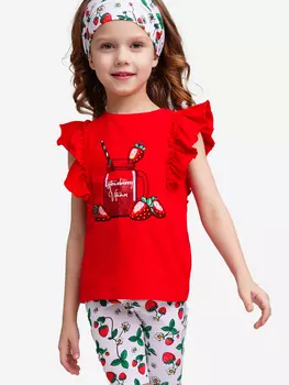 Футболка Playtoday для девочки, Красный