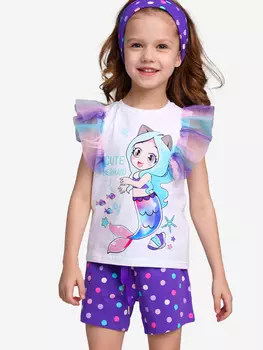 Футболка Playtoday для девочки, Мультицвет