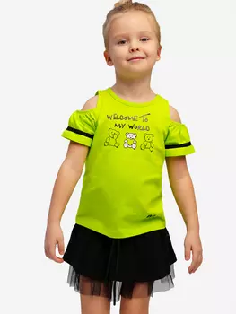 Футболка Playtoday для девочки, Зеленый