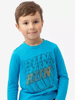 Футболка с длинным рукавом и принтом голубая Button Blue, Голубой