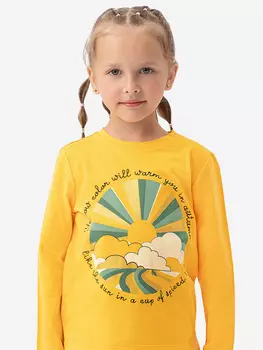 Футболка с длинным рукавом и принтом желтая Button Blue, Желтый