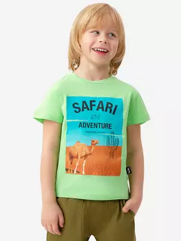 Футболка с принтом салатовая Button Blue, Зеленый