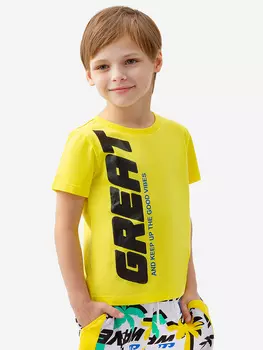 Футболка желтая с принтом Button Blue, Желтый