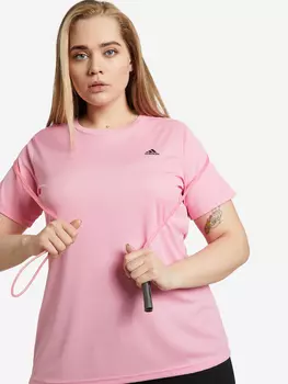 Футболка женская adidas Sport, Plus Size, Розовый, размер 58-60