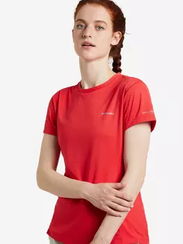 Футболка женская Columbia Zero Ice Cirro-Cool Ss Shirt, Красный, размер 44