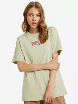 Футболка женская PUMA Downtown Graphic, Зеленый, размер 40-42