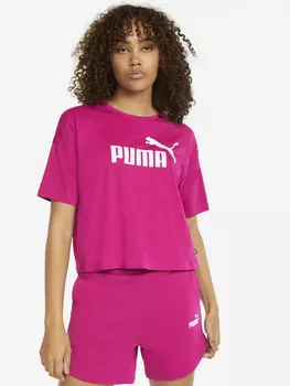 Футболка женская PUMA ESS Cropped Logo, Розовый, размер 40-42