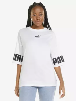 Футболка женская PUMA Power Colorblock, Белый, размер 44-46