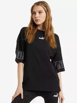 Футболка женская PUMA Power Colorblock Stardust, Черный, размер 42-44