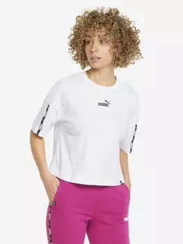 Футболка женская PUMA Power Tape Cropped, Белый, размер 42-44