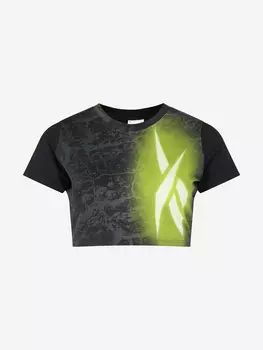 Футболка женская Reebok Lux Bold Cropped, Черный