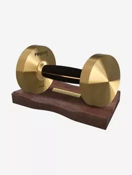 Гантель PROIRON из латуни и черного дерева 4 кг с подставкой, Черный