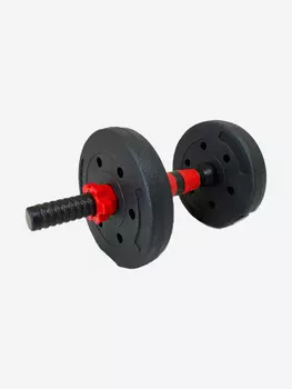 Гантель-трансформер композитная разборная 2,5кг, Без переходника, Черный