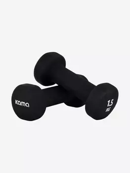 Гантели Kama, 2х1,5 кг, Черный